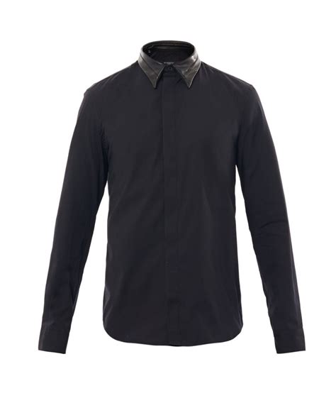 givenchy leather collar shirt|Givenchy men.